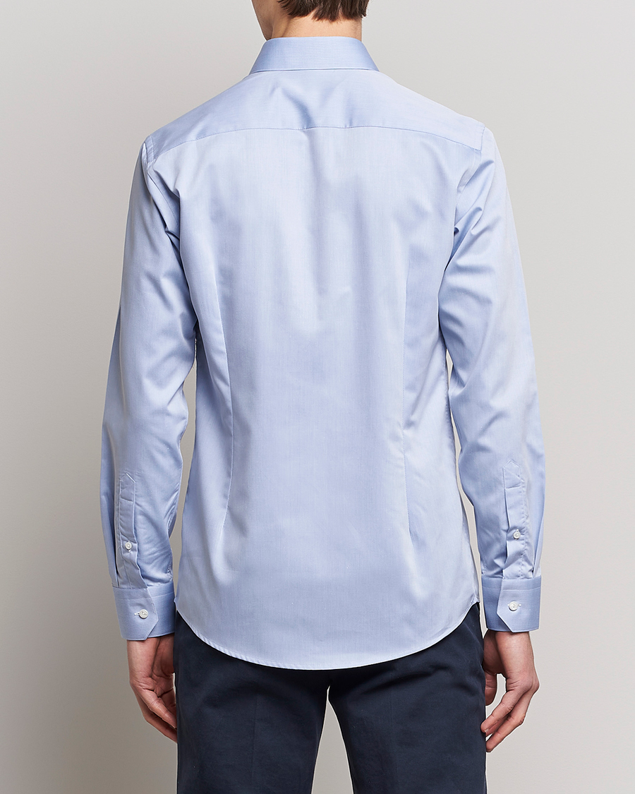 Heren | Overhemden | Eton | Fine Pique Shirt Light blue