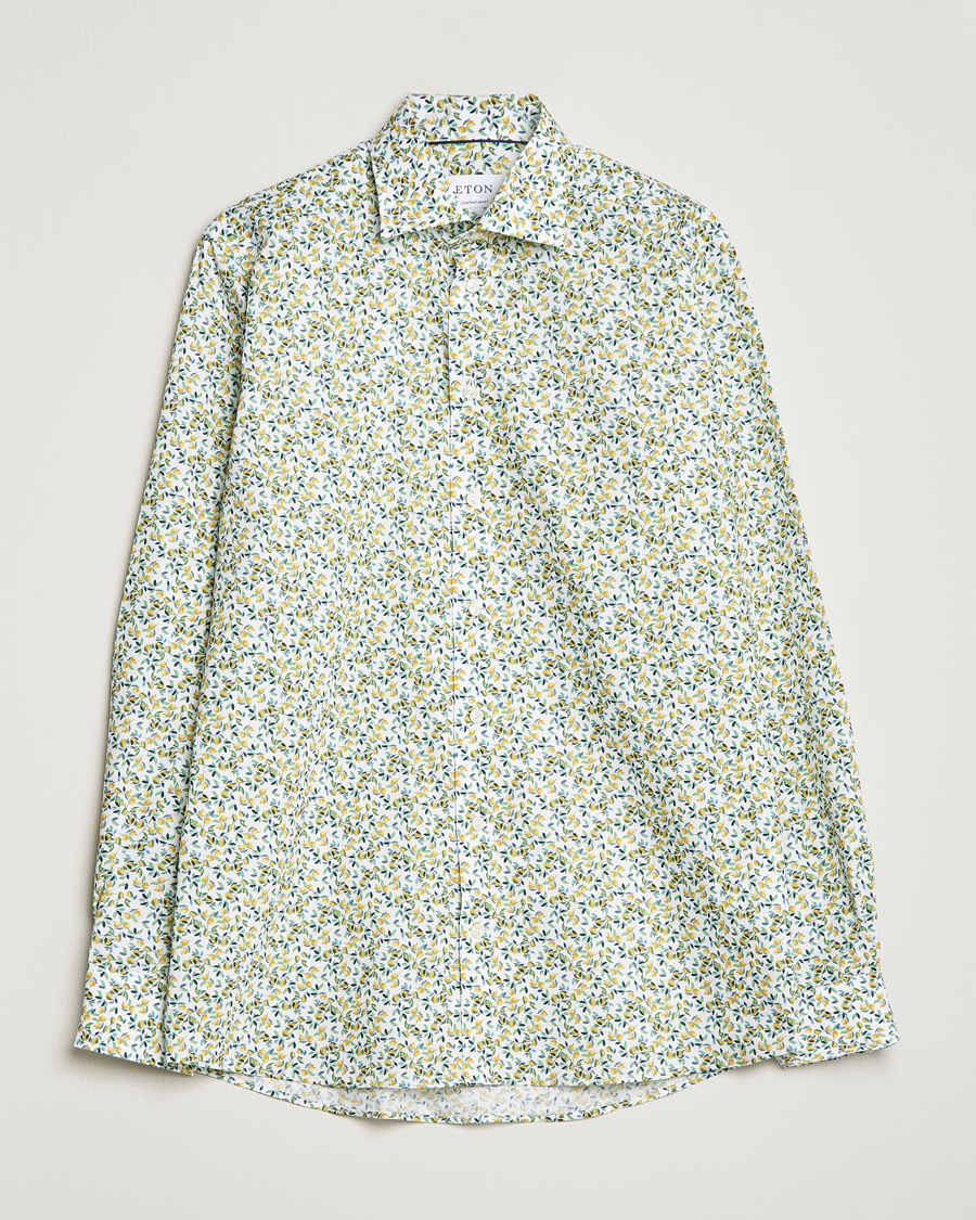Homme | Chemises | Eton | Signature Twill Contemporary Fit Shirt Lemon Print