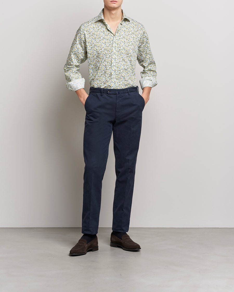 Homme | Chemises | Eton | Signature Twill Contemporary Fit Shirt Lemon Print