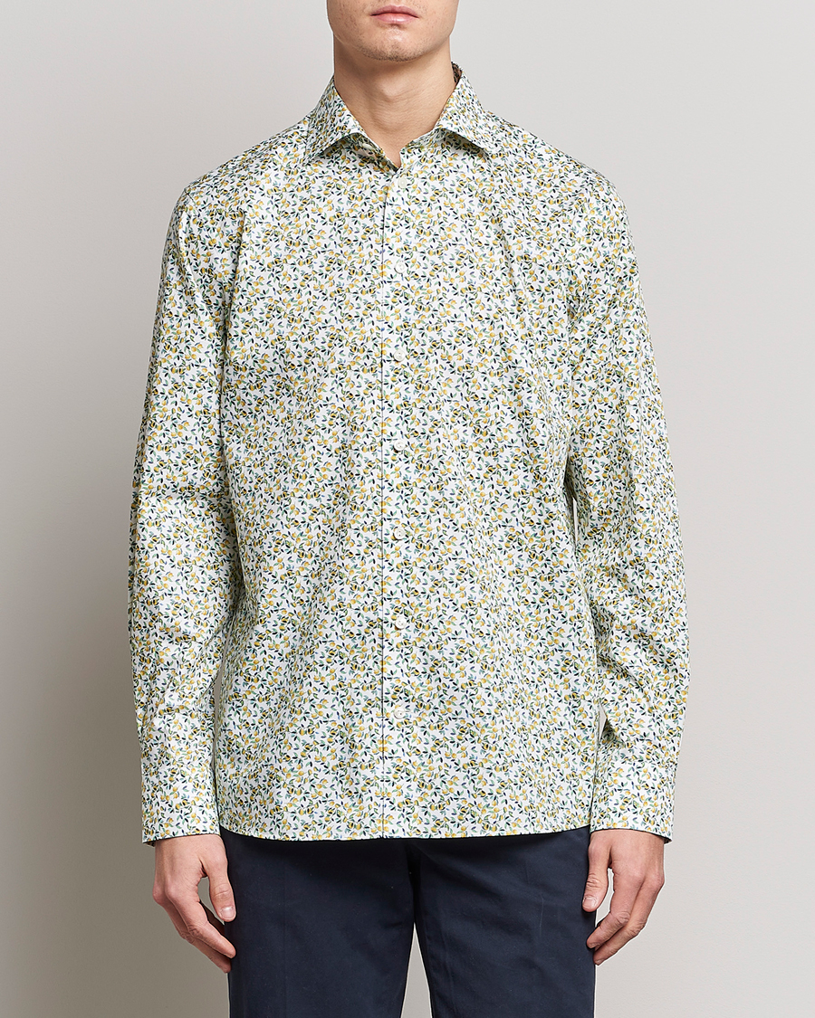 Homme | Chemises | Eton | Signature Twill Contemporary Fit Shirt Lemon Print