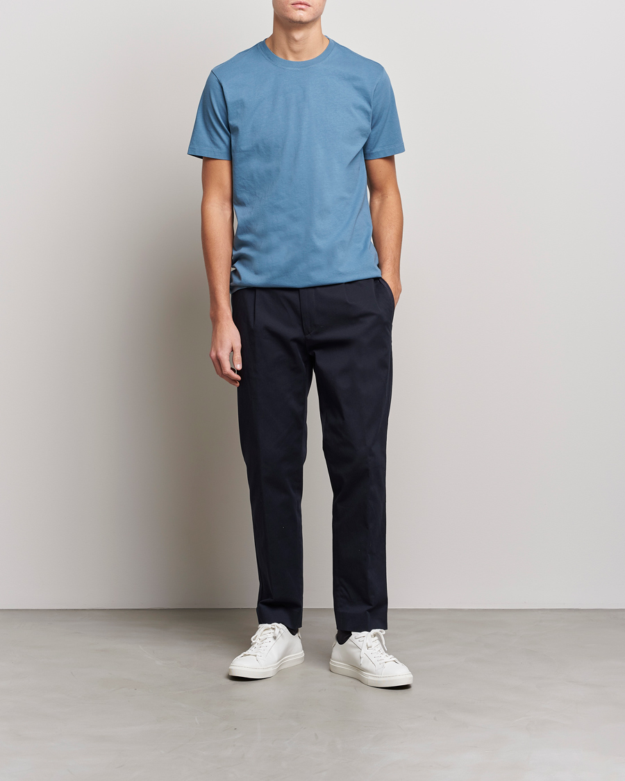 Homme | T-shirts | FRAME | Logo T-Shirt Grey Blue