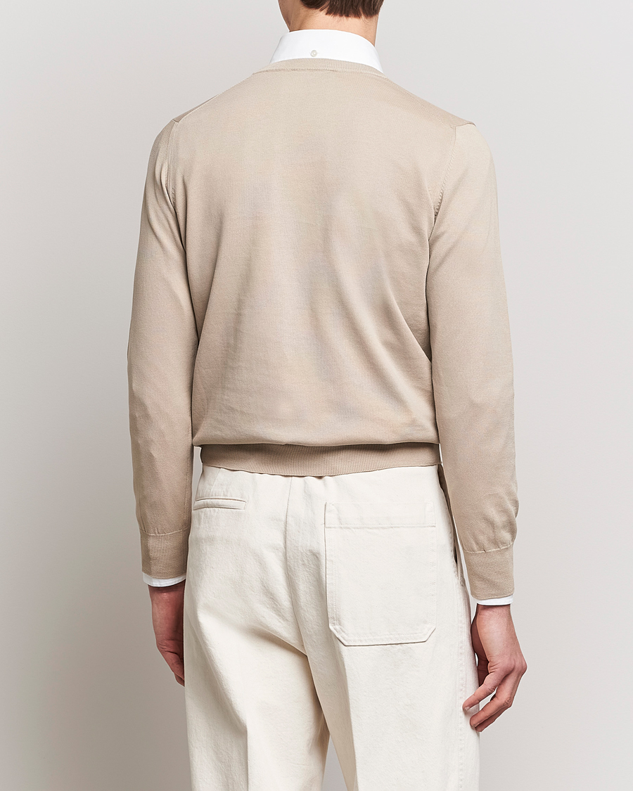 Homme | Pulls Et Tricots | Canali | Cotton V-Neck Pullover Beige