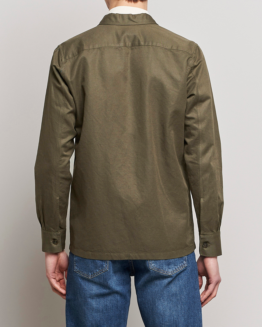Homme | Chemises | Canali | Safari Overshirt Olive