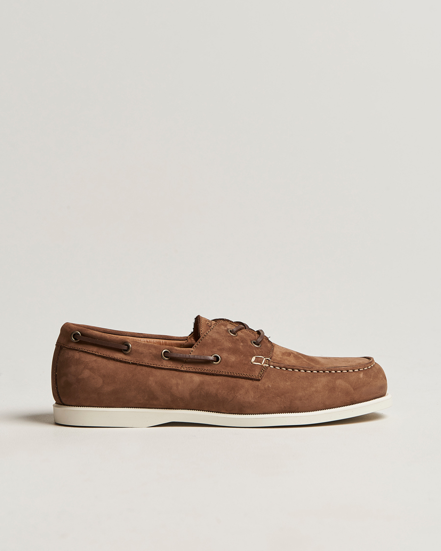 Homme | Canali Boat Shoes Dark Brown Nubuck | Canali | Boat Shoes Dark Brown Nubuck