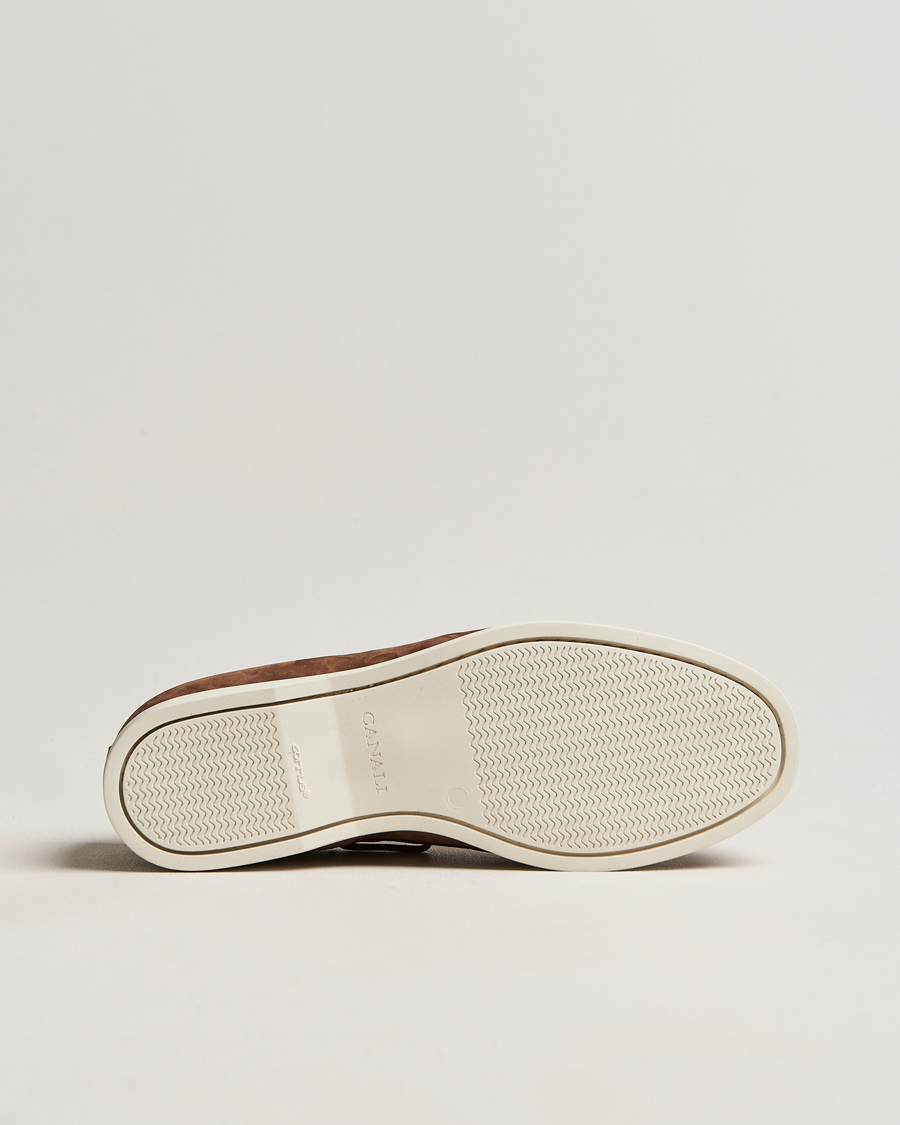 Homme | Canali Boat Shoes Dark Brown Nubuck | Canali | Boat Shoes Dark Brown Nubuck