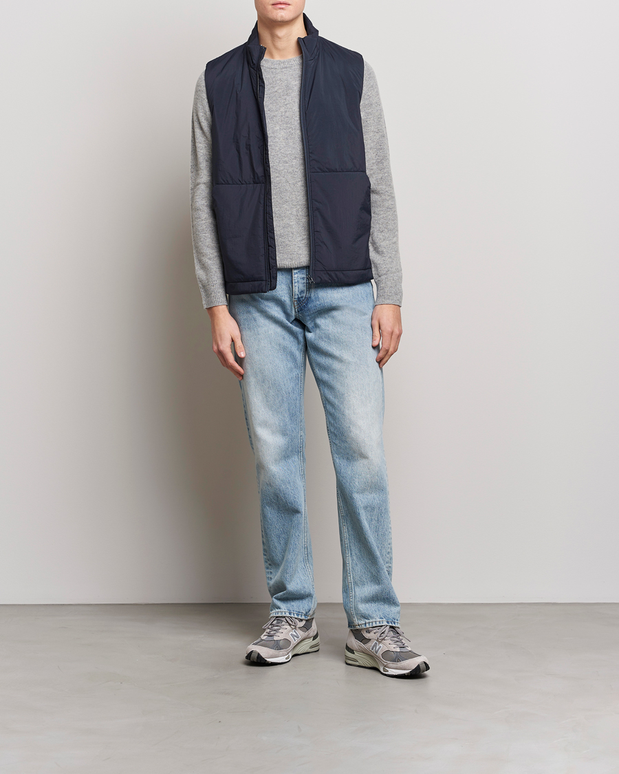 Homme | Gilets | NN07 | Verve Padded Waistcoat Navy Blue