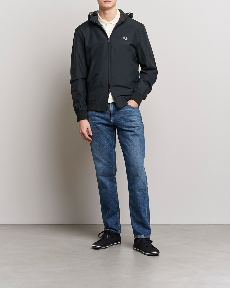 Homme | Manteaux Et Vestes | Fred Perry | Hooded Brentham Jacket Night Green