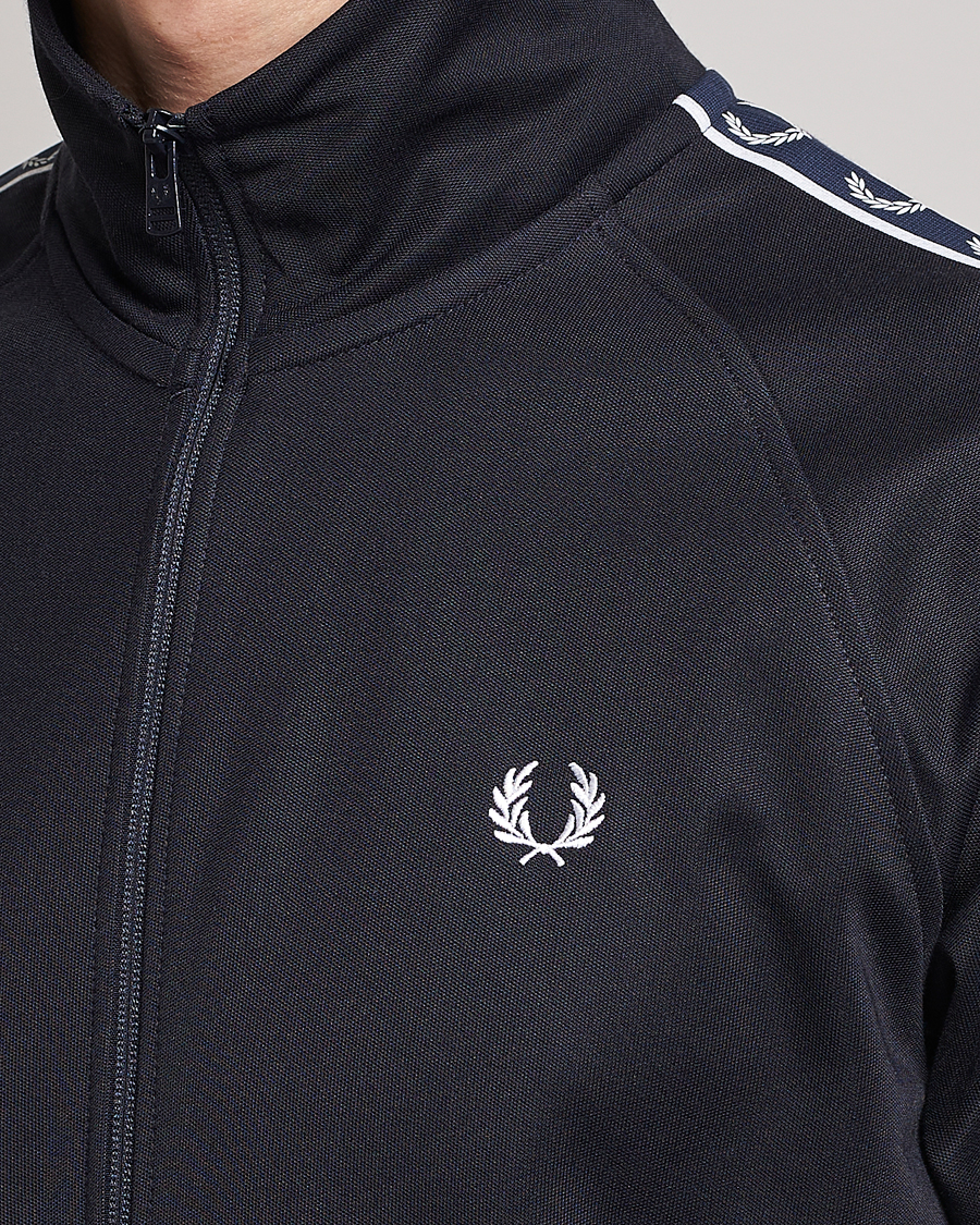 Homme | Pulls Et Tricots | Fred Perry | Taped Track Jacket Navy/White