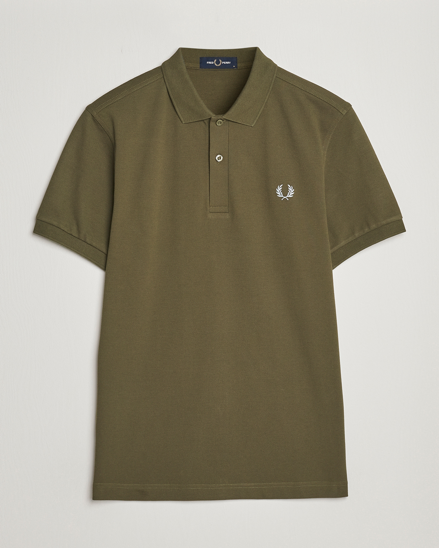 Homme | Polos | Fred Perry | Plain Polo Shirt Uniform Green