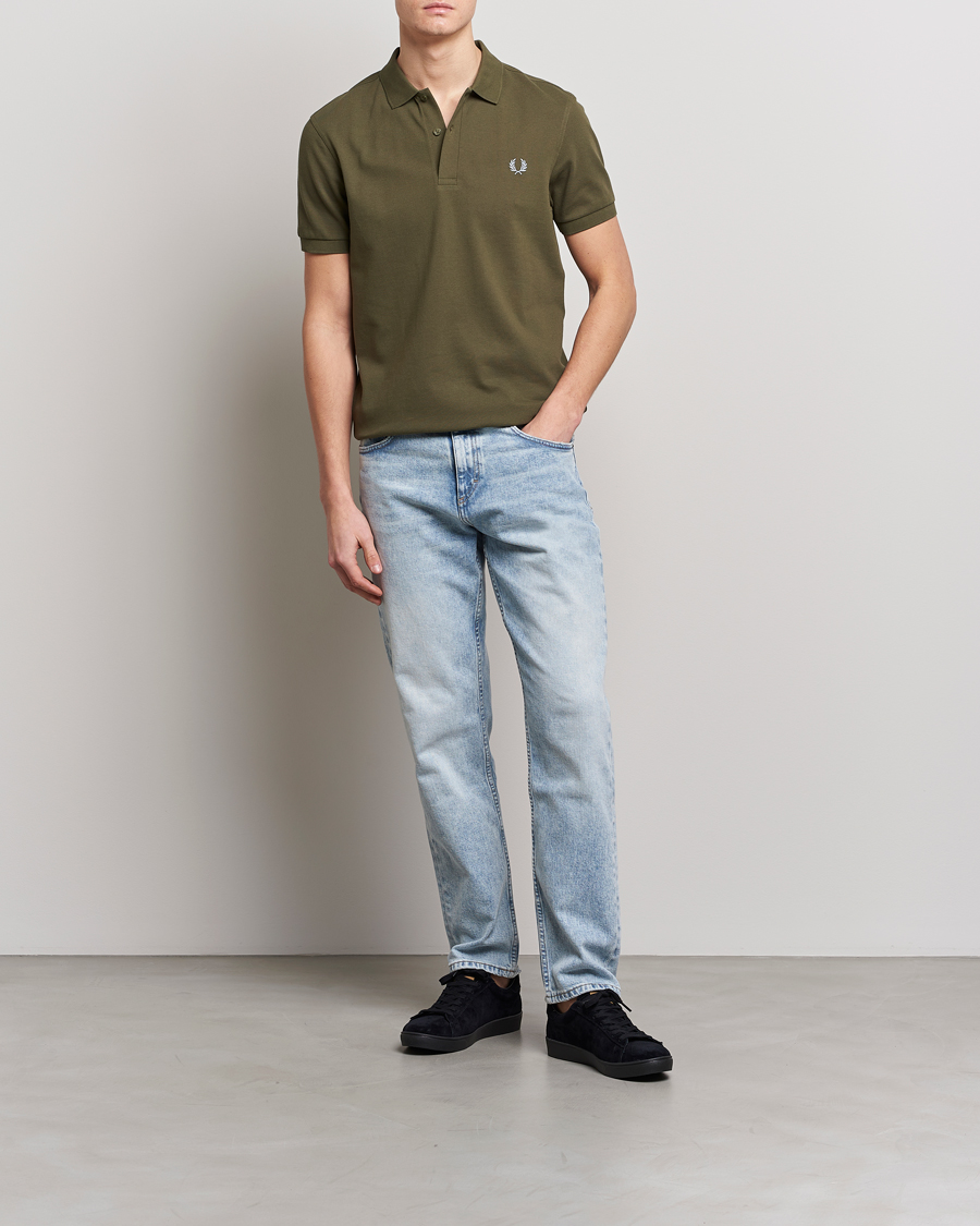 Homme | Polos | Fred Perry | Plain Polo Shirt Uniform Green