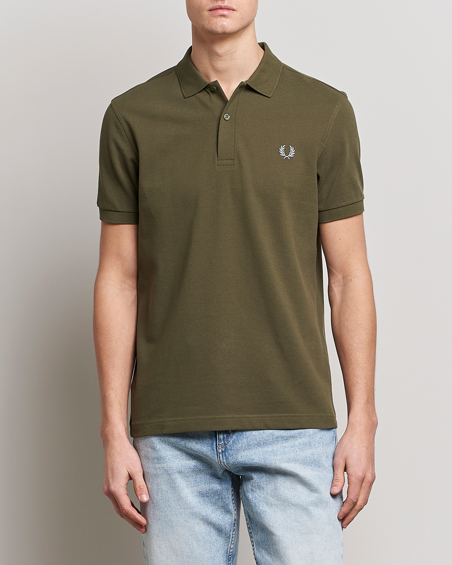 Homme | Polos | Fred Perry | Plain Polo Shirt Uniform Green