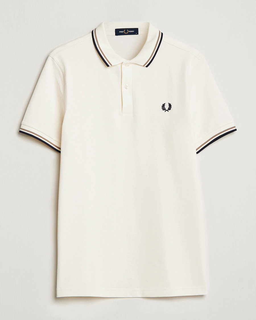 Homme | Polos | Fred Perry | Twin Tipped Polo Shirt Ecru
