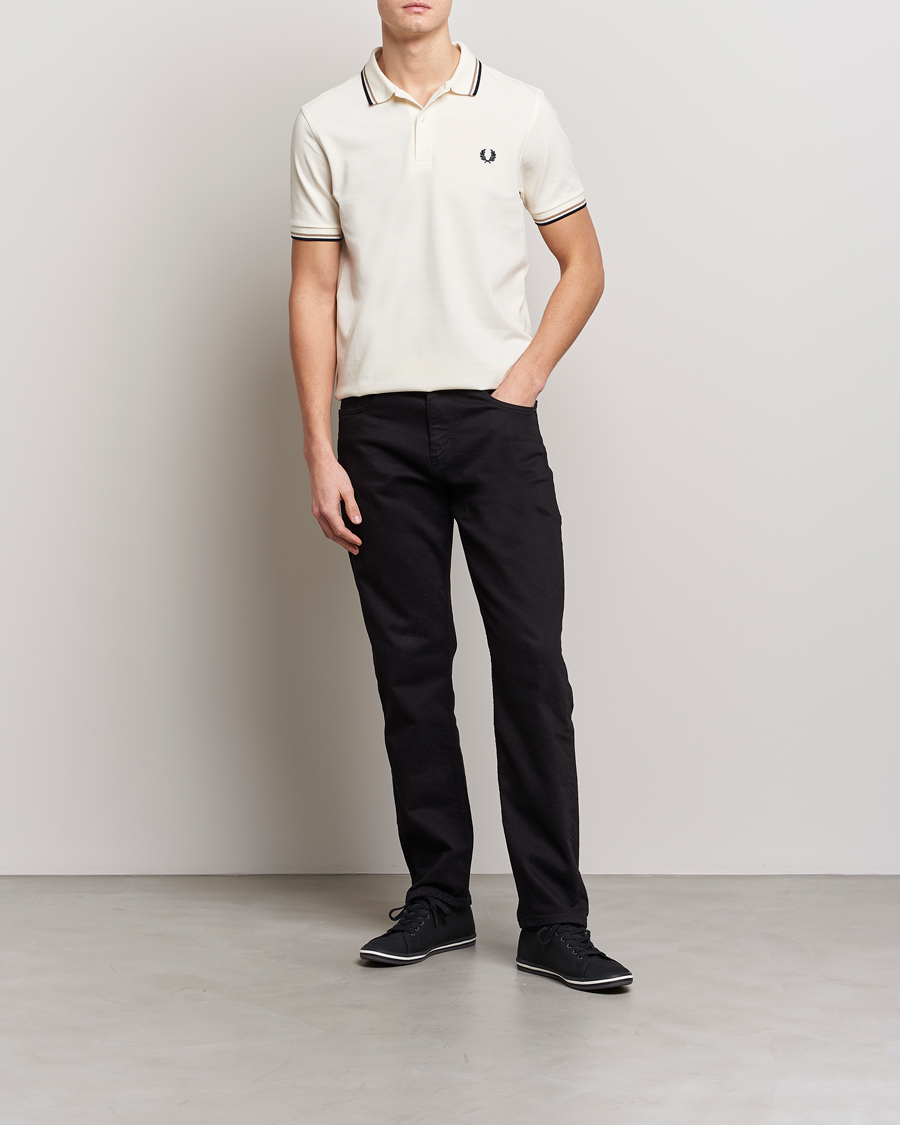 Homme | Polos | Fred Perry | Twin Tipped Polo Shirt Ecru