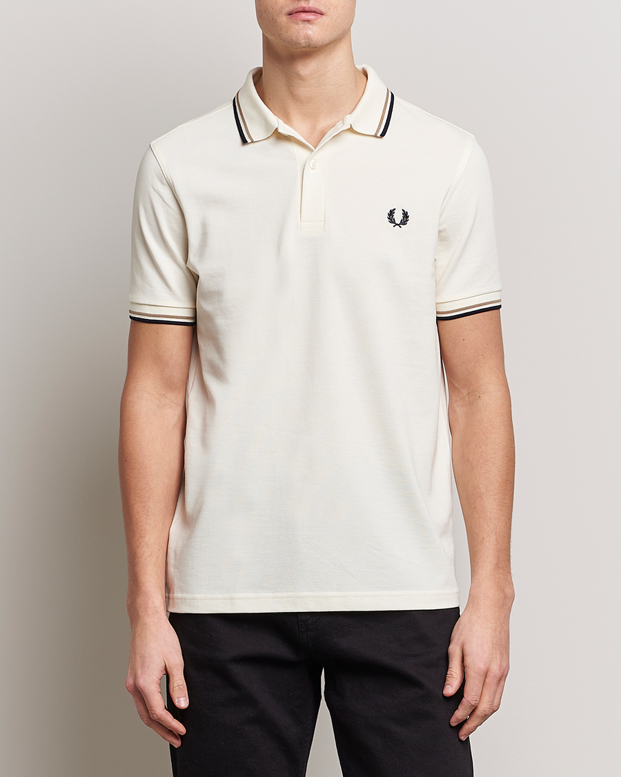 Homme | Polos | Fred Perry | Twin Tipped Polo Shirt Ecru