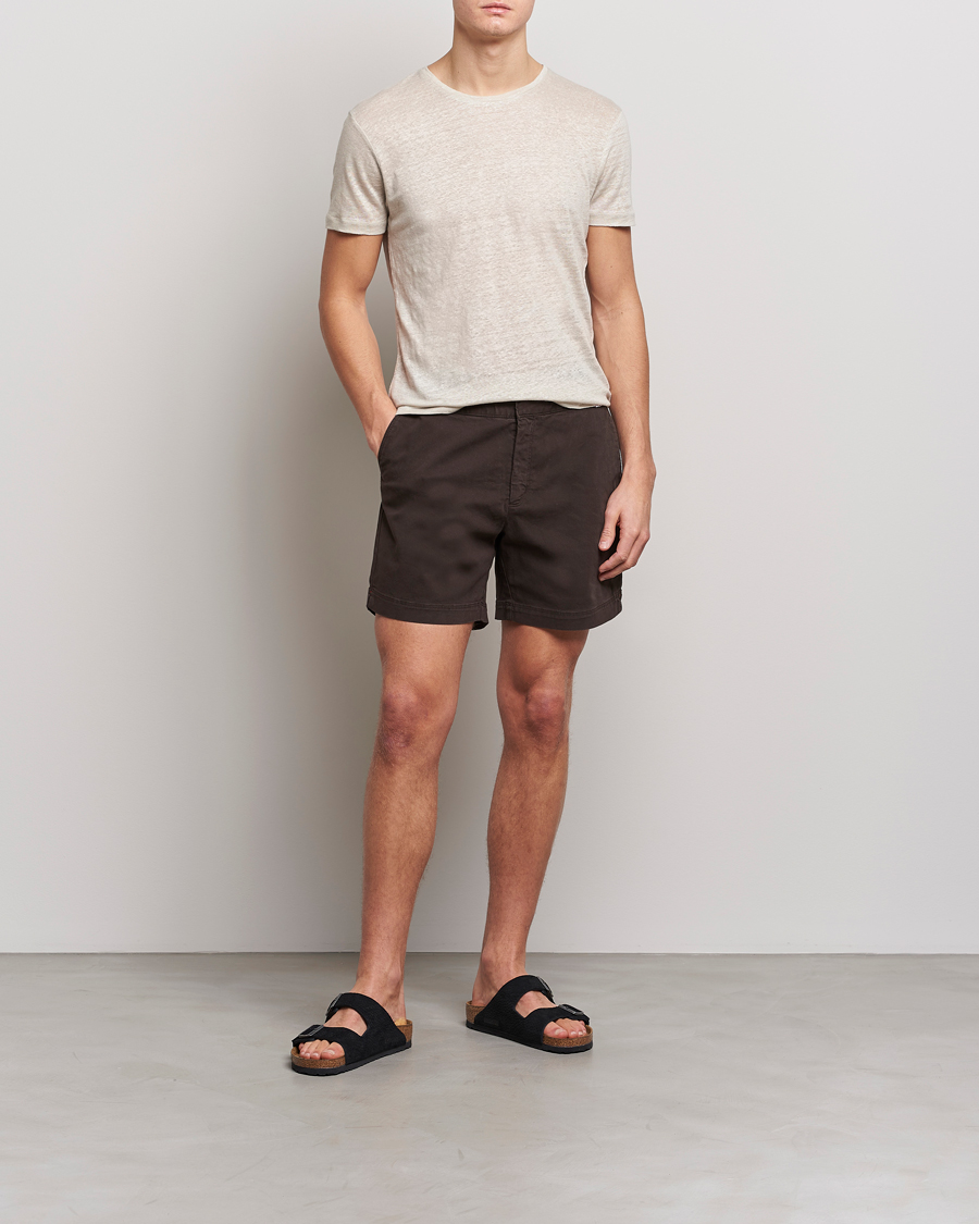 Homme | Shorts | Orlebar Brown | Bulldog Cotton Stretch Twill Shorts Truffle
