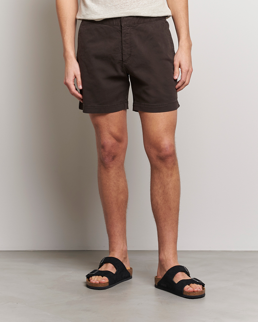 Homme | Shorts | Orlebar Brown | Bulldog Cotton Stretch Twill Shorts Truffle