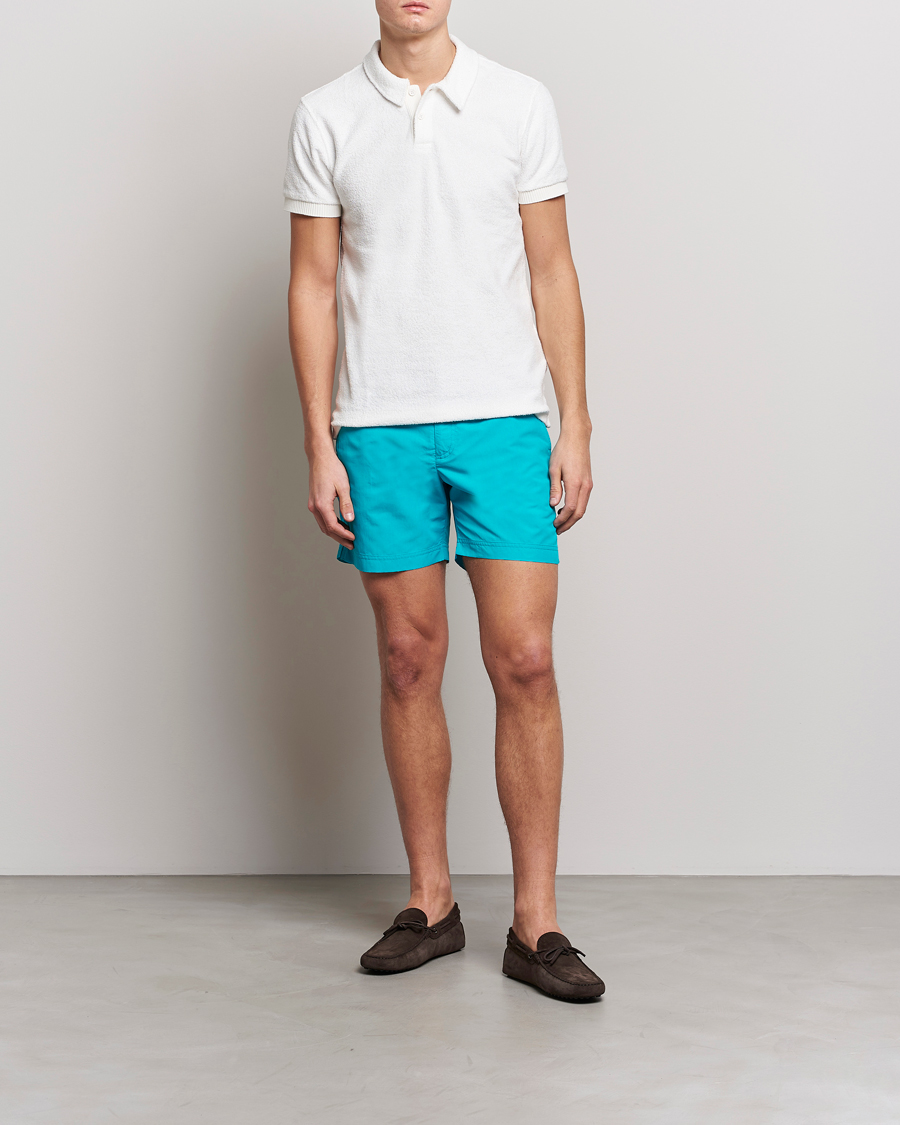 Heren | Zwembroek | Orlebar Brown | Bulldog II Medium Length Swim Shorts Crystal Sea