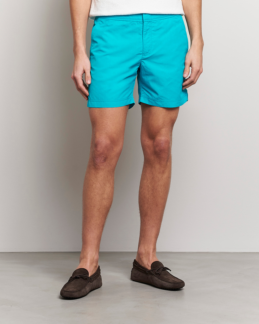 Heren | Zwembroek | Orlebar Brown | Bulldog II Medium Length Swim Shorts Crystal Sea