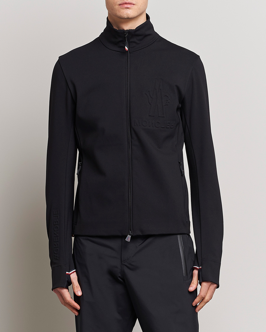 Homme | Pulls Et Tricots | Moncler Grenoble | Embossed Full Zip Cardigan Black