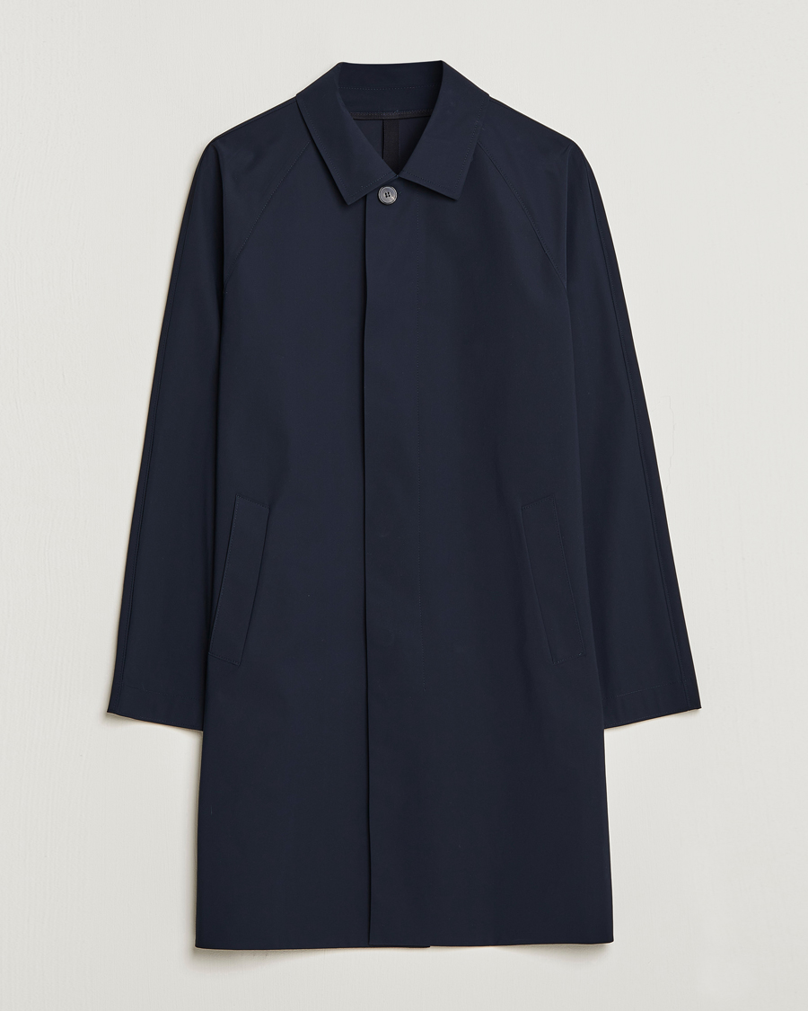 Homme | Manteaux Et Vestes | Harris Wharf London | Light Technic Balmacaan Coat Dark Blue