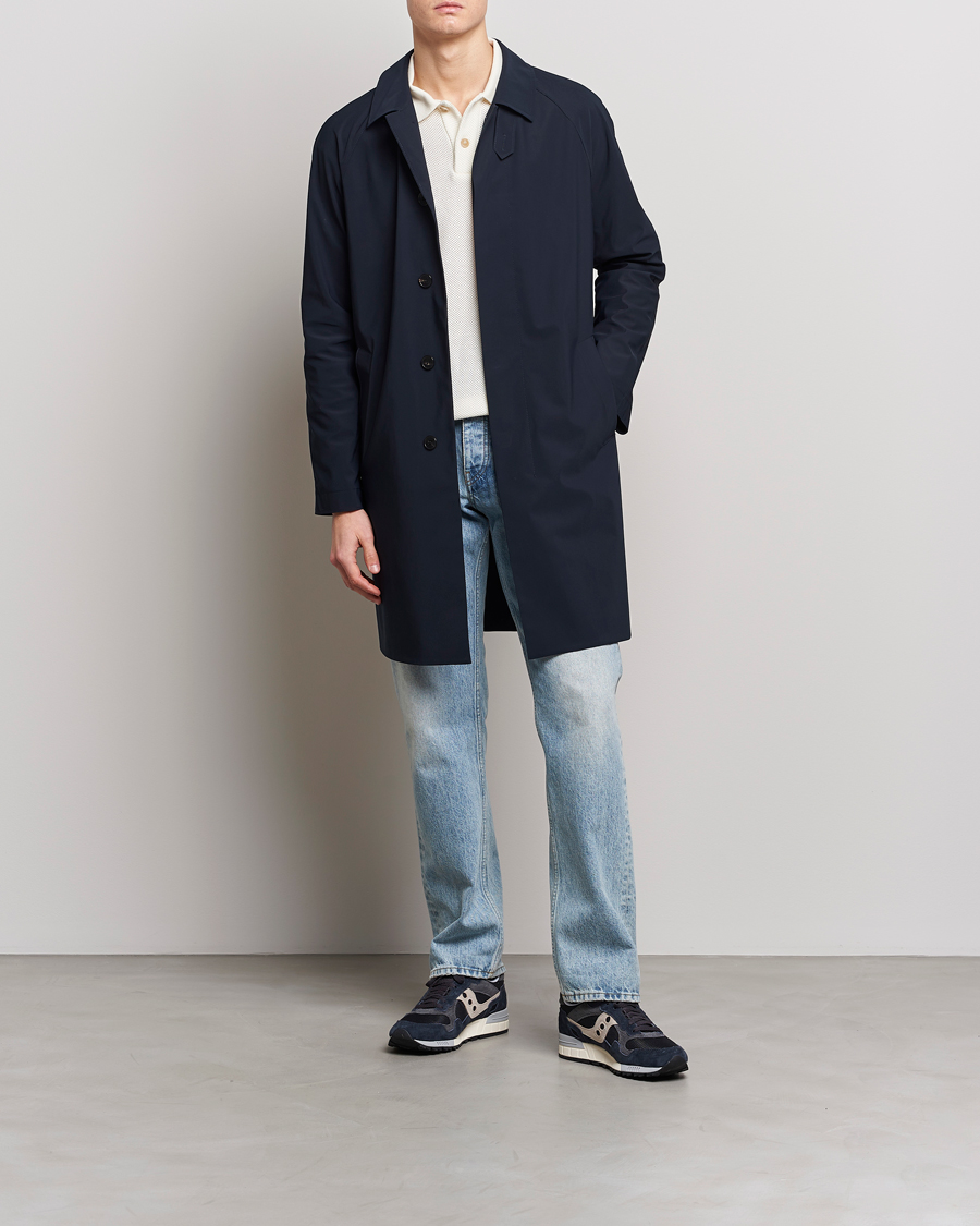 Homme | Manteaux Et Vestes | Harris Wharf London | Light Technic Balmacaan Coat Dark Blue
