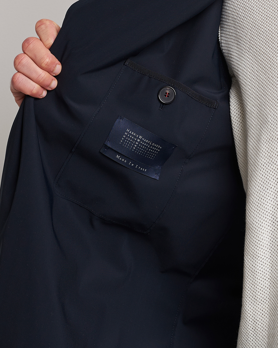Homme | Manteaux Et Vestes | Harris Wharf London | Light Technic Balmacaan Coat Dark Blue