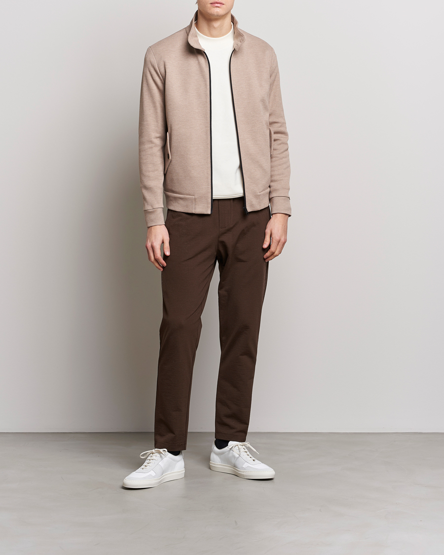 Homme | Pantalons | Harris Wharf London | Coolmax Seersucker Trouser Brown