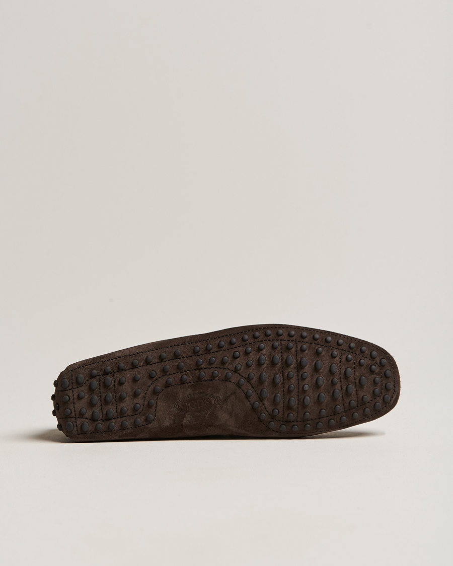 Homme | Tod's Laccetto Gommino Carshoe Dark Brown Suede | Tod's | Laccetto Gommino Carshoe Dark Brown Suede