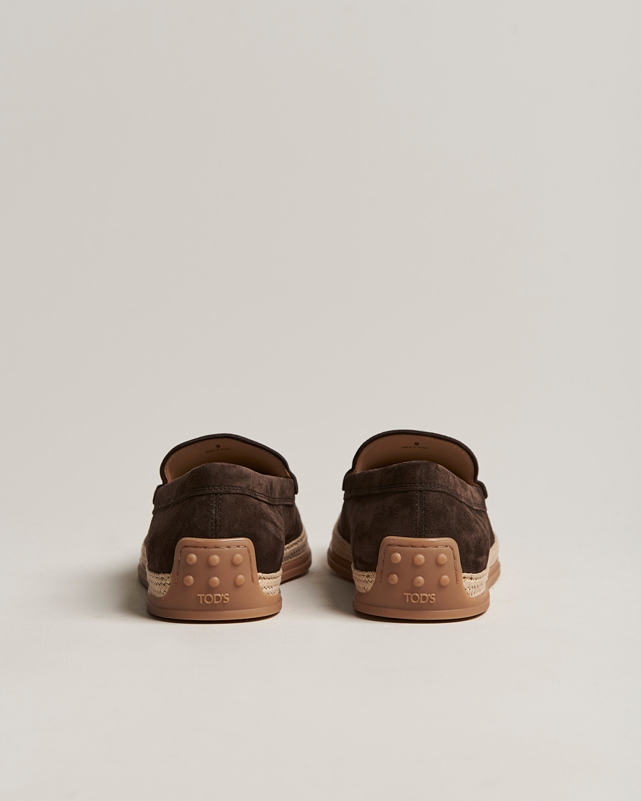 Homme | Tod's Raffia Loafers Dark Brown Suede | Tod's | Raffia Loafers Dark Brown Suede