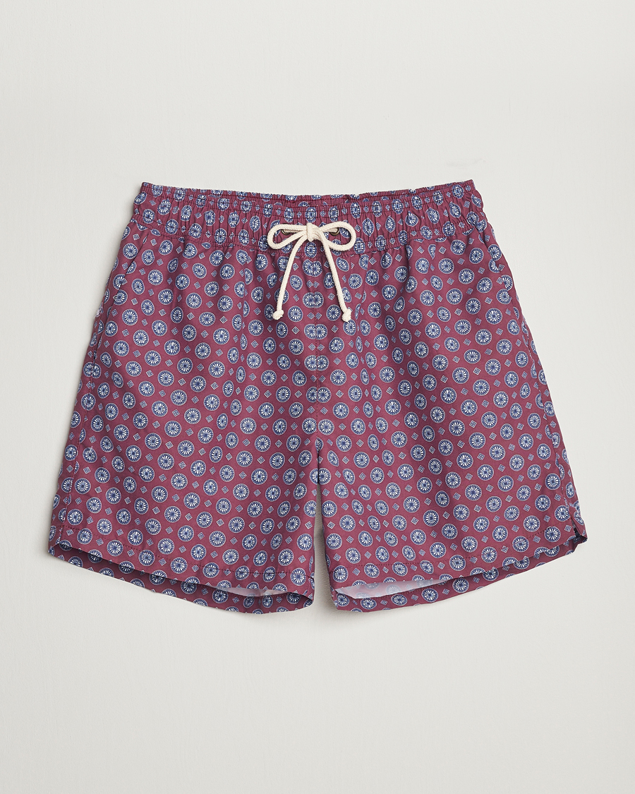 Heren | Zwembroek | Ripa Ripa | Printed Swimshorts Wine