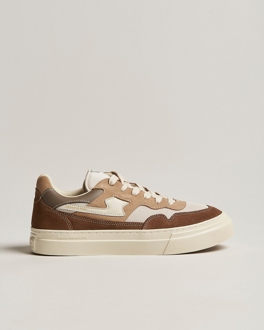 Homme | Stepney Workers Club Pearl S-Strike Suede Mixed Sneaker Bark | Stepney Workers Club | Pearl S-Strike Suede Mixed Sneaker Bark