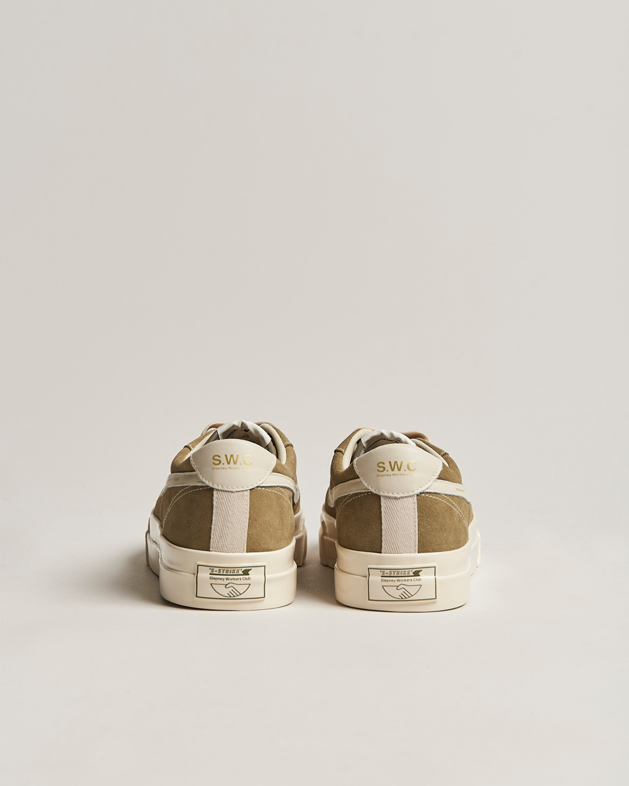Homme | Stepney Workers Club Dellow S-Strike Suede Sneaker Moss/Ecru | Stepney Workers Club | Dellow S-Strike Suede Sneaker Moss/Ecru