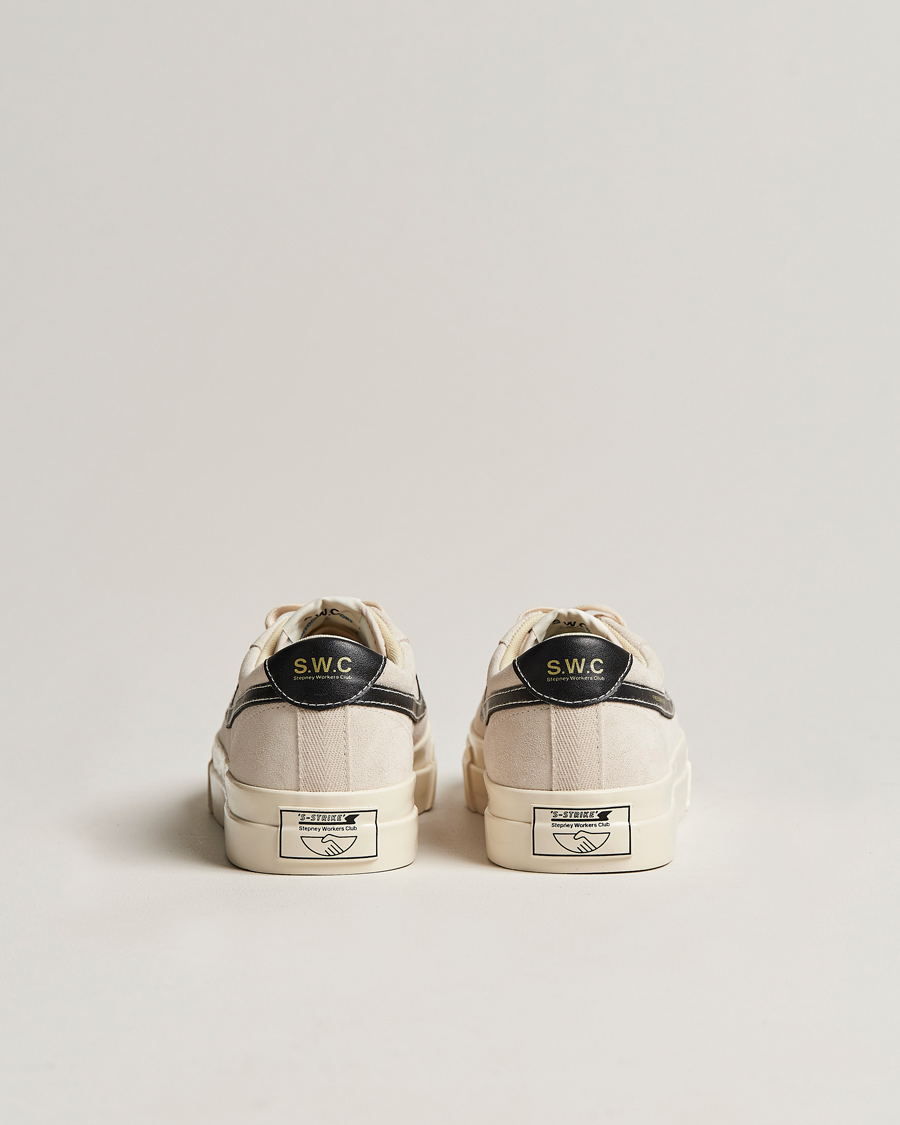 Homme | Stepney Workers Club Dellow S-Strike Suede Sneaker Ecru/Black | Stepney Workers Club | Dellow S-Strike Suede Sneaker Ecru/Black
