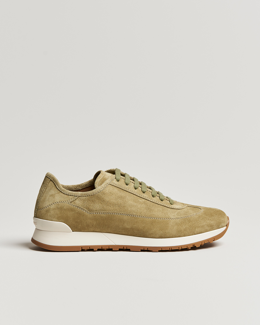 Homme | John Lobb Hurlingham Running Sneakers Moss Suede | John Lobb | Hurlingham Running Sneakers Moss Suede