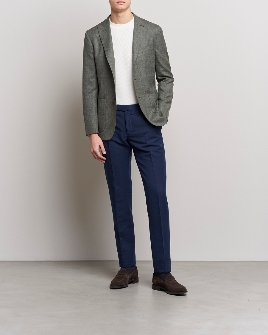 Homme | Blazers | Boglioli | K Jacket Wool Hopsack Blazer Sage Green