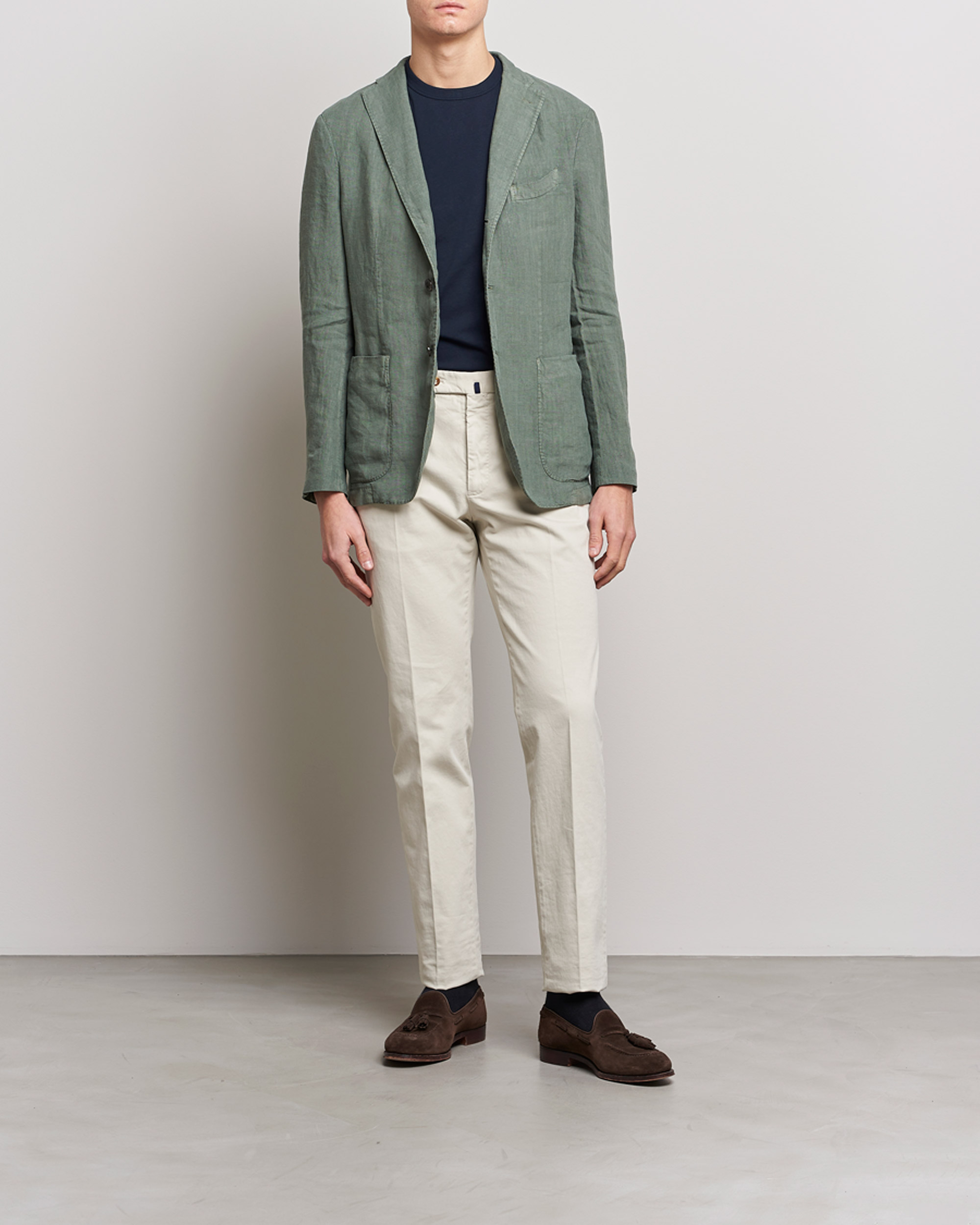 Homme | Blazers | Boglioli | K Jacket Linen Blazer Sage Green