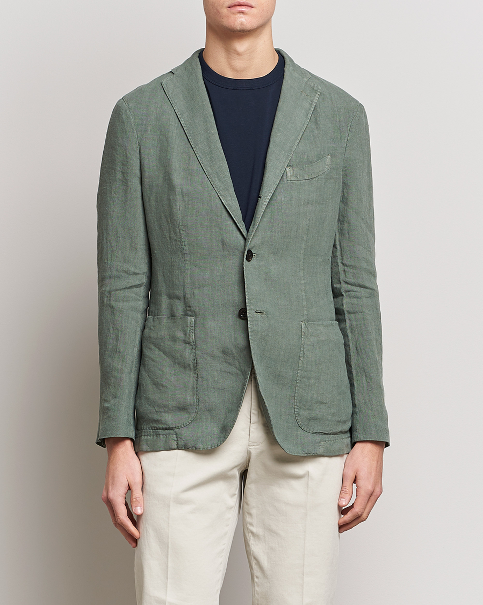 Homme | Blazers | Boglioli | K Jacket Linen Blazer Sage Green