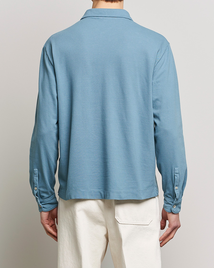 Homme | Pulls Et Tricots | Boglioli | Long Sleeve Polo Light Blue