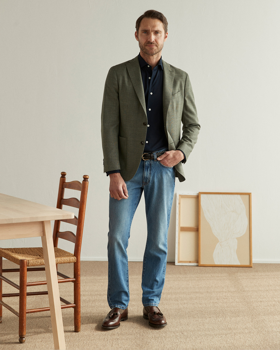 Homme | Jeans | Boglioli | Denim Jeans Medium Wash