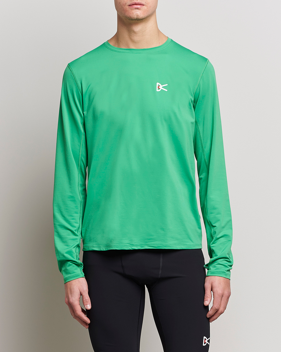 Homme | T-shirts | District Vision | Deva-Tech Long Sleeve T-Shirt Algae