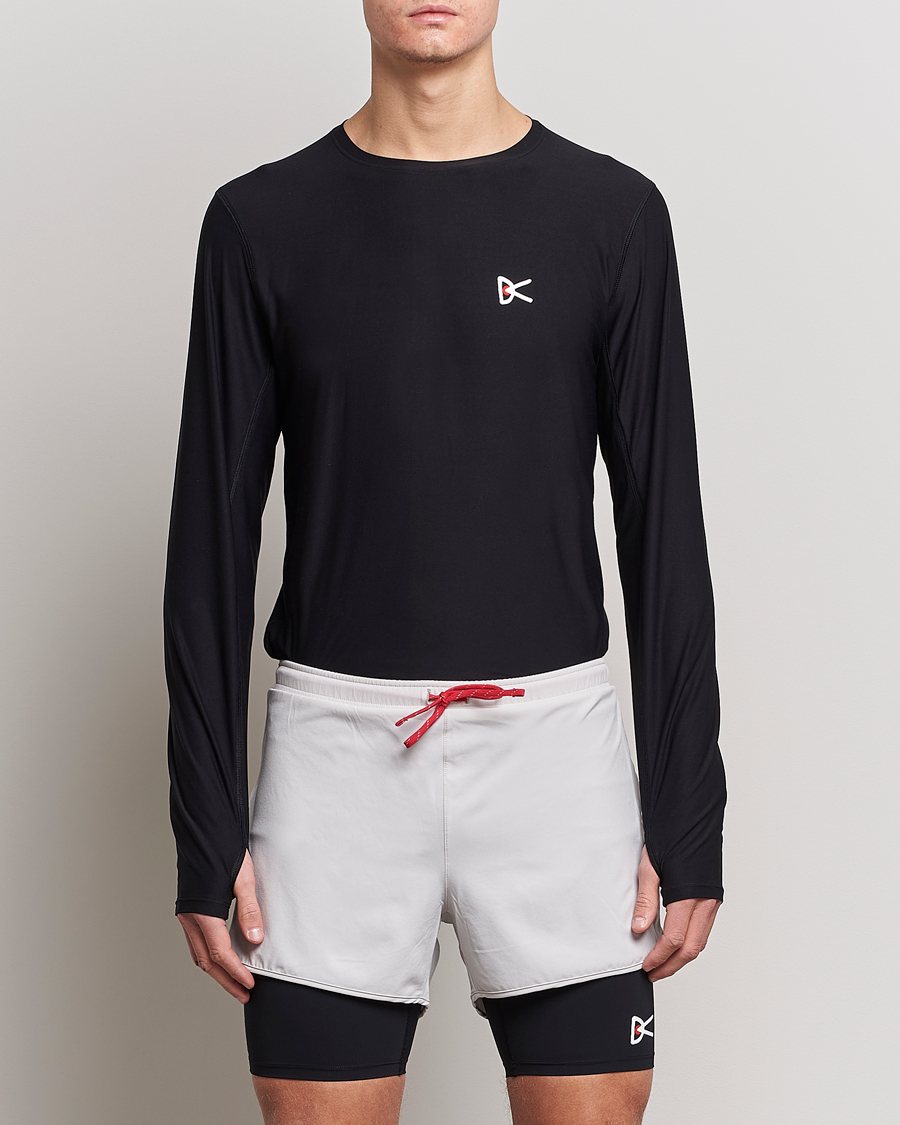 Heren | T-shirts | District Vision | Aloe-Tech Long Sleeve T-Shirt Black