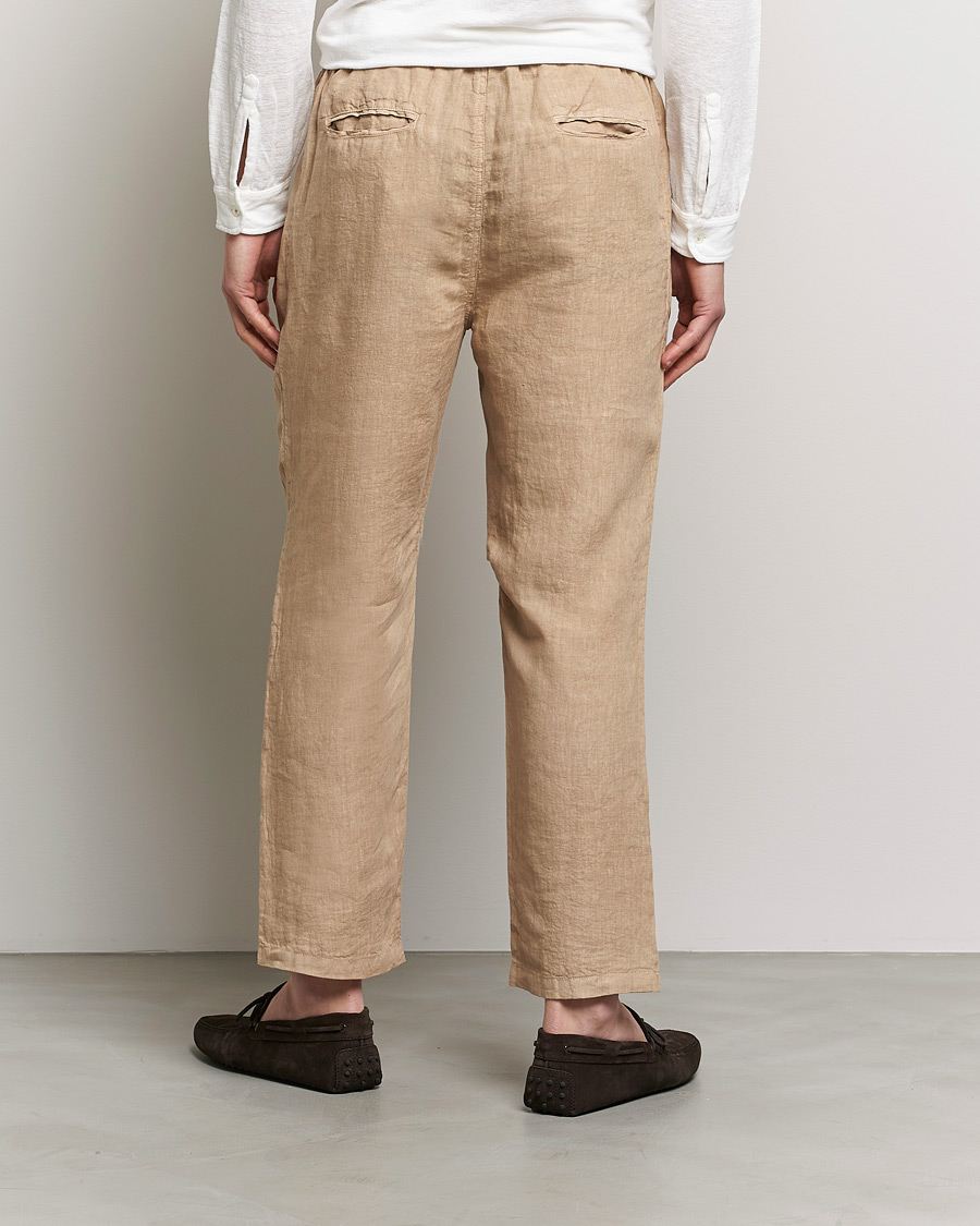 Homme | Pantalons | Massimo Alba | Keywest Linen Drawstring Pants Sand