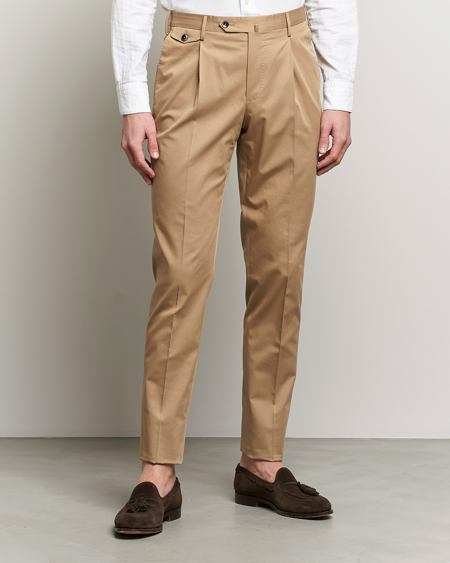 Homme | Pantalons | PT01 | Gentleman Fit Silkochino Trousers Beige