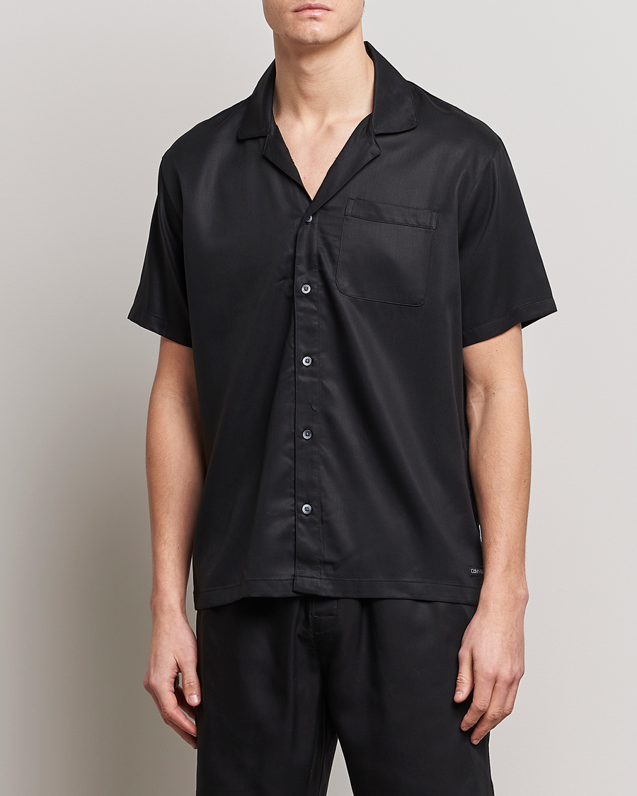 Homme | Chemises | Calvin Klein | Lyocell Short Sleeve Loungewear Shirt Black