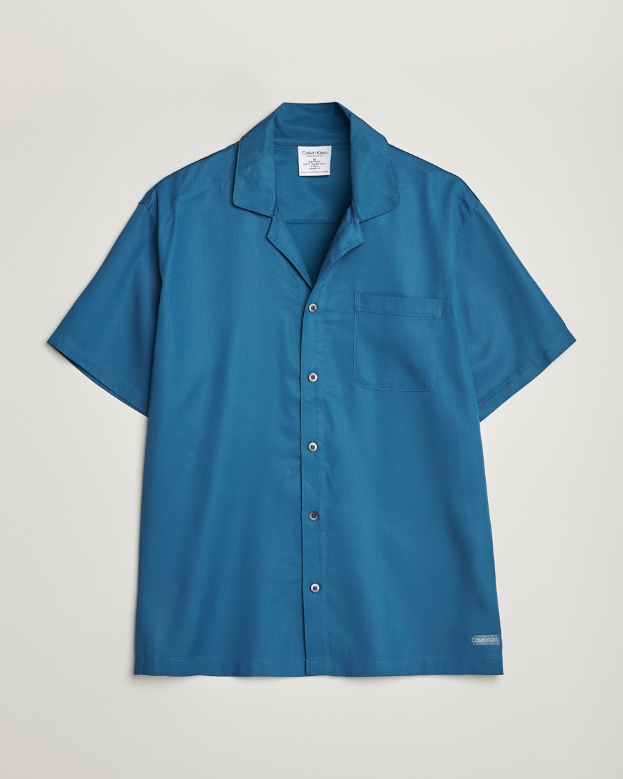 Homme | Chemises | Calvin Klein | Lyocell Short Sleeve Loungewear Shirt Midnight