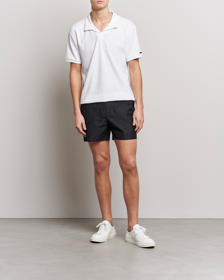 Homme | Maillots De Bain | Calvin Klein | Tailored Monogram Swimshorts Black