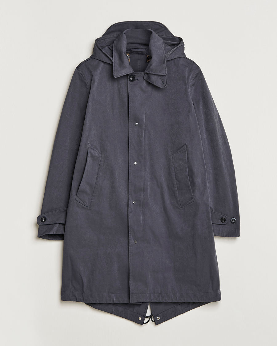 Homme | Manteaux Et Vestes | Ten c | 9 oz OJJ Piece Dyed Rider Parka Dark Grey