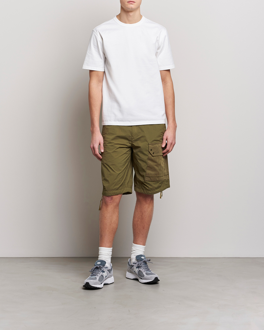 Homme | Shorts | Ten c | Garment Dyed Nylon Cargo Shorts Olive