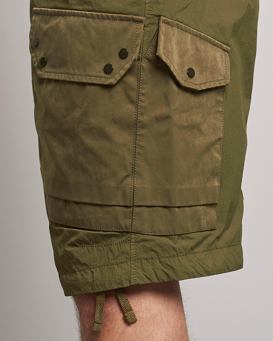 Homme | Shorts | Ten c | Garment Dyed Nylon Cargo Shorts Olive
