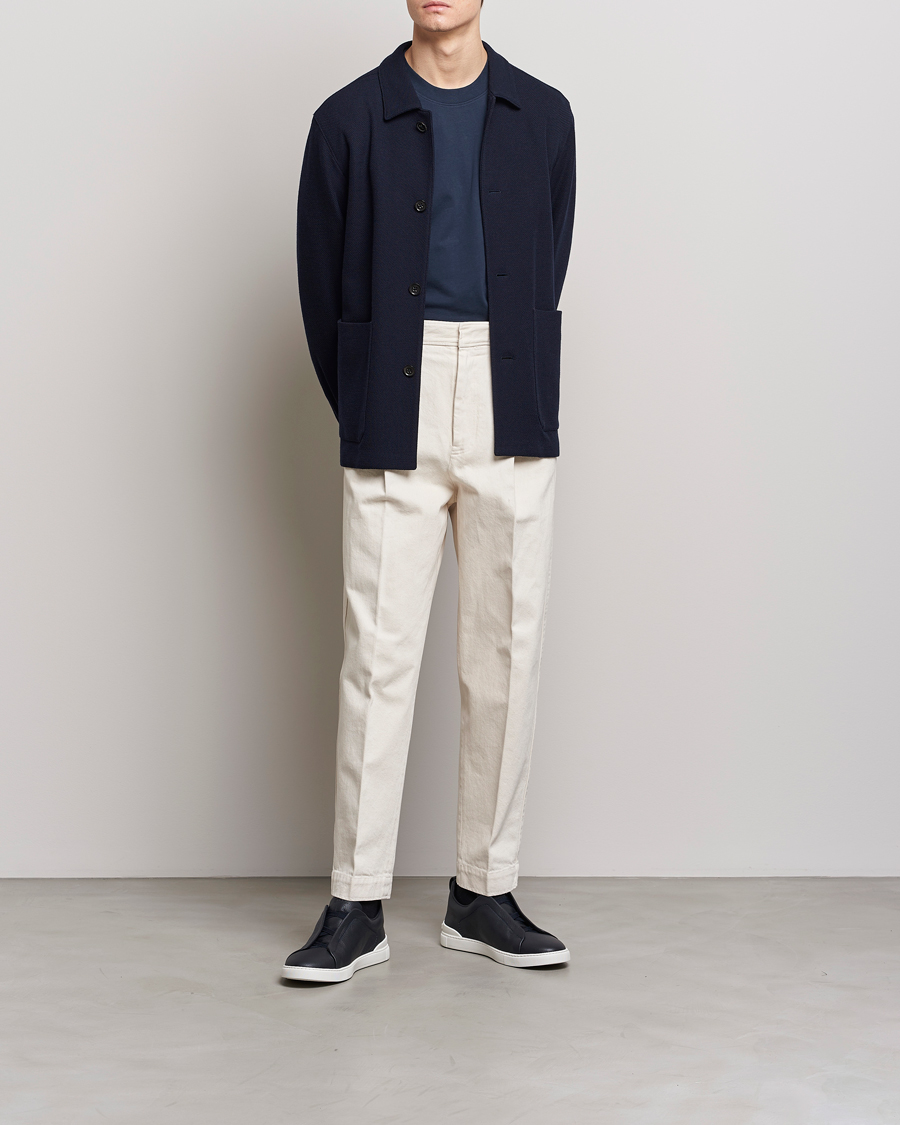 Homme | Manteaux Et Vestes | Zegna | Wool Jersey Chore Jacket Navy